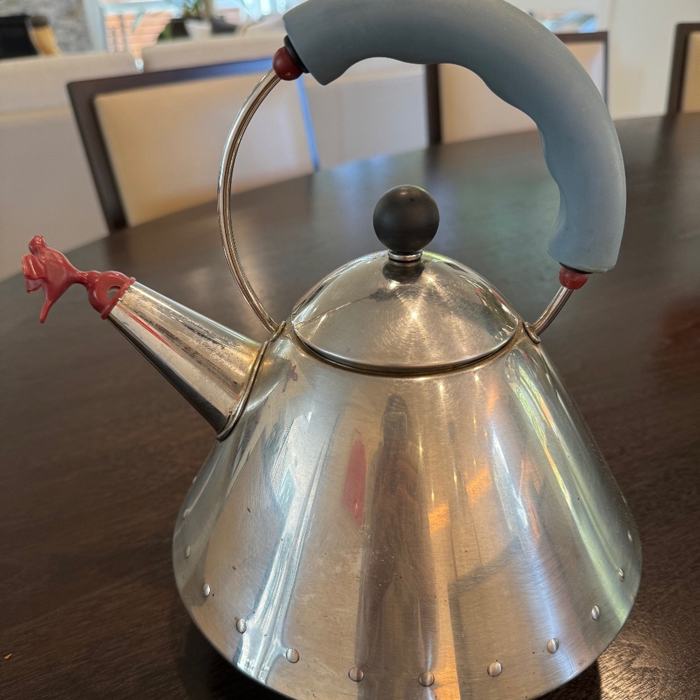 Alessi Italian Tea Kettle created by American architect Michael Graves